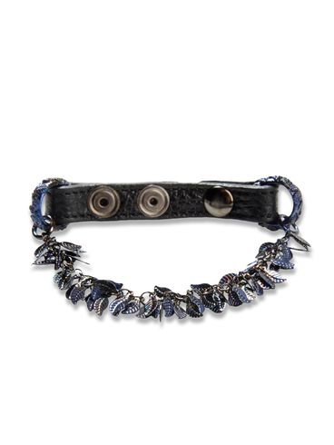 DIESEL BLACK GOLD - Cuff/Bracelet - LEAVE_LEATHER-BRACEL