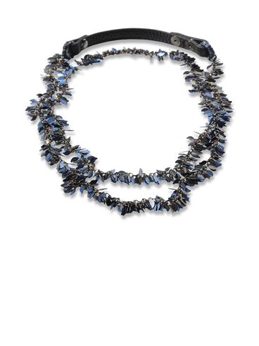 Otros Accesorios DIESEL BLACK GOLD: LEAV_LEATH-NECKLAC-F