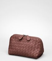 Bottega Veneta® Ebano Intrecciato Nappa Cosmetic Case Bottega Veneta® Ebano Intrecciato Nappa Cosmetic Case