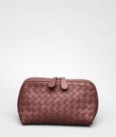 Bottega Veneta® Ebano Intrecciato Nappa Cosmetic Case Bottega Veneta® Ebano Intrecciato Nappa Cosmetic Case
