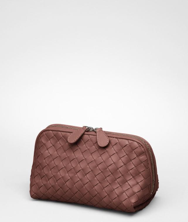 BOTTEGA VENETA Ebano Intrecciato Nappa Cosmetic Case Other Leather Accessory D fp