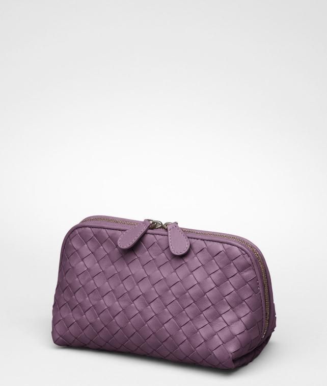 BOTTEGA VENETA Ebano Intrecciato Nappa Cosmetic Case Other Leather Accessory D fp