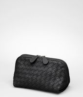 Bottega Veneta® Ebano Intrecciato Nappa Cosmetic Case Bottega Veneta® Ebano Intrecciato Nappa Cosmetic Case