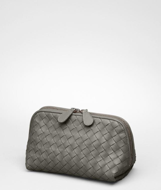 BOTTEGA VENETA Ebano Intrecciato Nappa Cosmetic Case Other Leather Accessory D fp