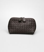 Bottega Veneta® Ebano Intrecciato Nappa Cosmetic Case Bottega Veneta® Ebano Intrecciato Nappa Cosmetic Case