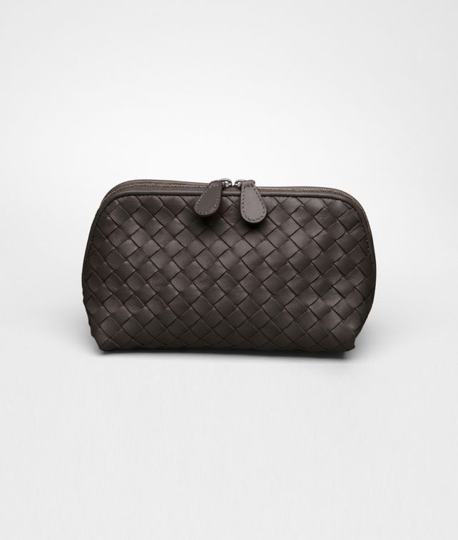 BOTTEGA VENETA Ebano Intrecciato Nappa Cosmetic Case Other Leather Accessory D fp