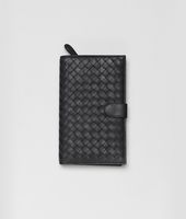 Bottega Veneta® Continental Portemonnaie aus Nappaleder Intrecciato Nero Bottega Veneta® Continental Portemonnaie aus Nappaleder Intrecciato Nero