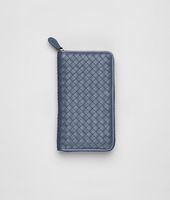 Bottega Veneta® Nero Intrecciato Nappa Zip Around Wallet Bottega Veneta® Nero Intrecciato Nappa Zip Around Wallet
