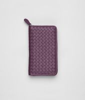Bottega Veneta® Nero Intrecciato Nappa Zip Around Wallet Bottega Veneta® Nero Intrecciato Nappa Zip Around Wallet