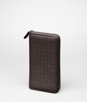 Bottega Veneta® Nero Intrecciato Nappa Zip Around Wallet Bottega Veneta® Nero Intrecciato Nappa Zip Around Wallet