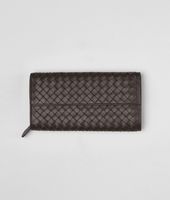 Bottega Veneta® Continental Portemonnaie aus Nappaleder Intrecciato Ebano Bottega Veneta® Continental Portemonnaie aus Nappaleder Intrecciato Ebano