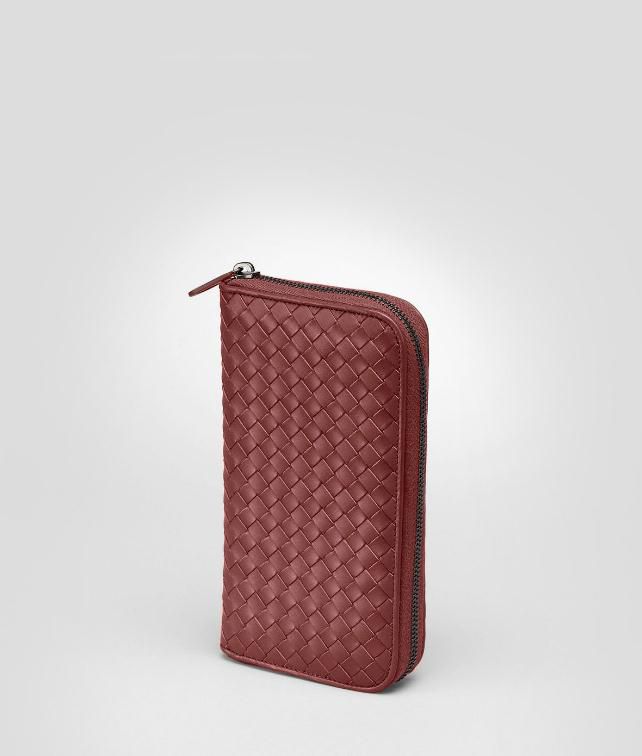 BOTTEGA VENETA ZIP AROUND WALLET IN LIGHT TOURMALINE INTRECCIATO VN Zip Around Wallet U fp