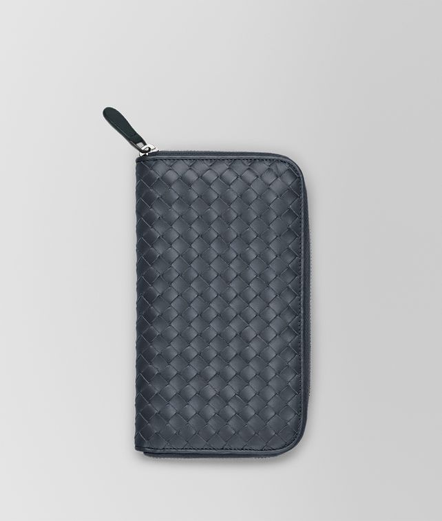 BOTTEGA VENETA ZIP AROUND WALLET IN LIGHT TOURMALINE INTRECCIATO VN Zip Around Wallet U fp