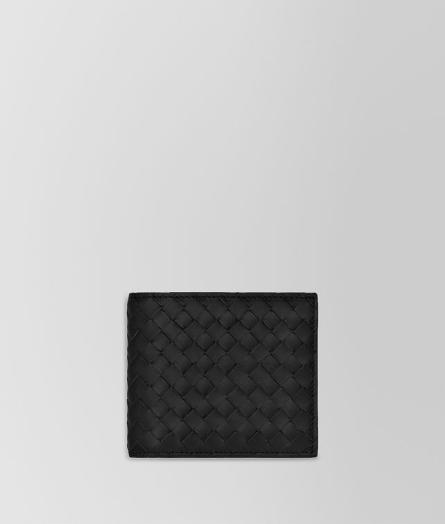 BOTTEGA VENETA PORTEFEUILLE EN CUIR VN INTRECCIATO NERO Portefeuille à deux volets U fp