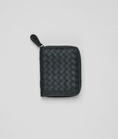 Bottega Veneta® Ebano Intrecciato Nappa Coin Purse Bottega Veneta® Ebano Intrecciato Nappa Coin Purse