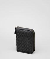 Bottega Veneta® Ebano Intrecciato Nappa Coin Purse Bottega Veneta® Ebano Intrecciato Nappa Coin Purse