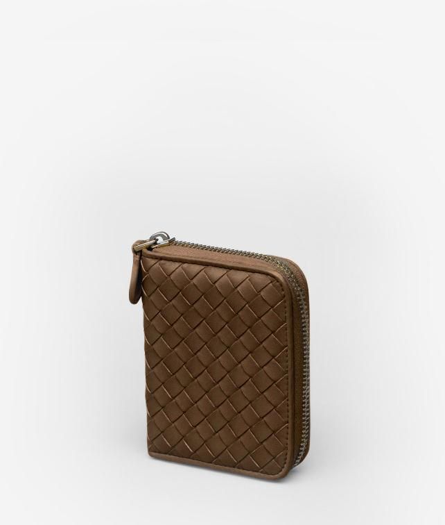 BOTTEGA VENETA Ebano Intrecciato Nappa Coin Purse Mini Wallet or Coin Purse D fp