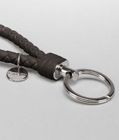 Bottega Veneta® Ebano Intrecciato Nappa Key Ring Bottega Veneta® Ebano Intrecciato Nappa Key Ring
