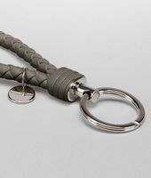 Bottega Veneta® Ebano Intrecciato Nappa Key Ring Bottega Veneta® Ebano Intrecciato Nappa Key Ring