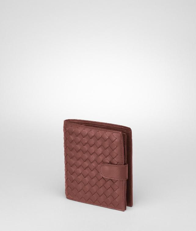 BOTTEGA VENETA Nero Intrecciato Nappa French Flap Wallet Mini Wallet or Coin Purse D fp