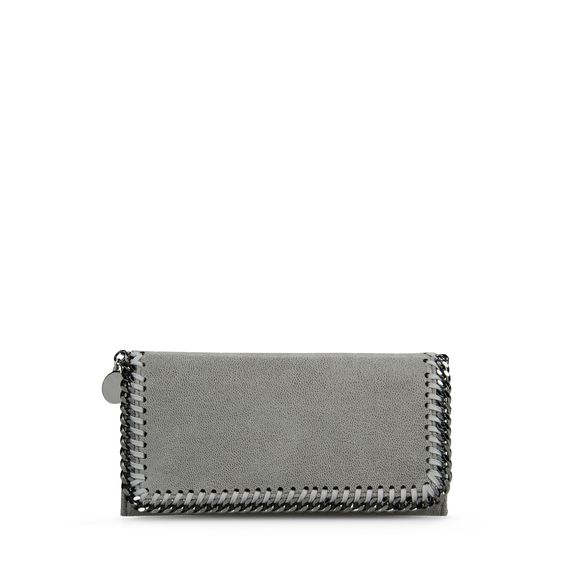 Stella McCartney, Portafoglio Falabella con Patta in Shaggy Deer