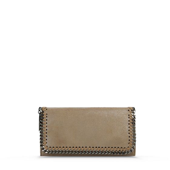 Stella McCartney, Chamois Brieftasche Falabella mit Überschlag