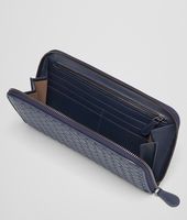 Bottega Veneta® Light Tourmaline Intrecciato VN Zip Around Wallet Bottega Veneta® Light Tourmaline Intrecciato VN Zip Around Wallet