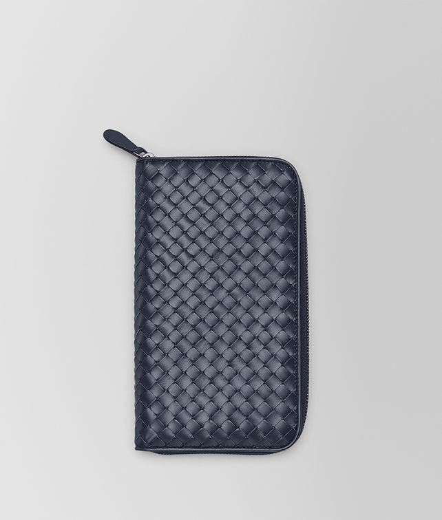 BOTTEGA VENETA PORTEFEUILLE À FERMETURE ZIPPÉE EN CUIR VN INTRECCIATO LIGHT TOURMALINE Portefeuille zippé U fp