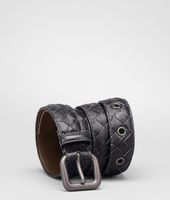 Bottega Veneta® Ebano Intrecciato Nappa Belt Bottega Veneta® Ebano Intrecciato Nappa Belt
