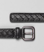 Bottega Veneta® Ebano Intrecciato Nappa Belt Bottega Veneta® Ebano Intrecciato Nappa Belt