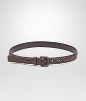 Bottega Veneta® Ebano Intrecciato Nappa Belt Bottega Veneta® Ebano Intrecciato Nappa Belt