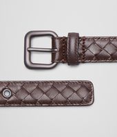 Bottega Veneta® Ebano Intrecciato Nappa Belt Bottega Veneta® Ebano Intrecciato Nappa Belt