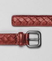 Bottega Veneta® Ebano Intrecciato Nappa Belt Bottega Veneta® Ebano Intrecciato Nappa Belt