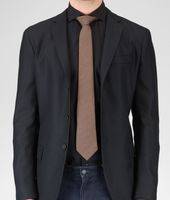 Bottega Veneta® Dark Edoardo Wool Silk Tie Bottega Veneta® Dark Edoardo Wool Silk Tie