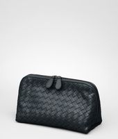 Bottega Veneta® Ebano Intrecciato Nappa Cosmetic Case Bottega Veneta® Ebano Intrecciato Nappa Cosmetic Case