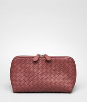 Bottega Veneta® Ebano Intrecciato Nappa Cosmetic Case Bottega Veneta® Ebano Intrecciato Nappa Cosmetic Case
