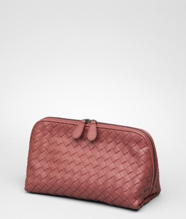 BOTTEGA VENETA Ebano Intrecciato Nappa Cosmetic Case Other Leather Accessory D fp