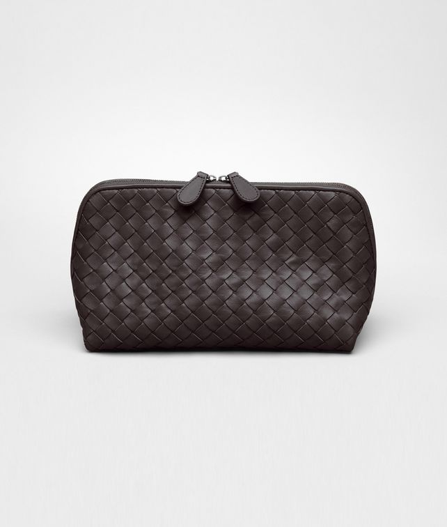 BOTTEGA VENETA Ebano Intrecciato Nappa Cosmetic Case Other Leather Accessory D fp