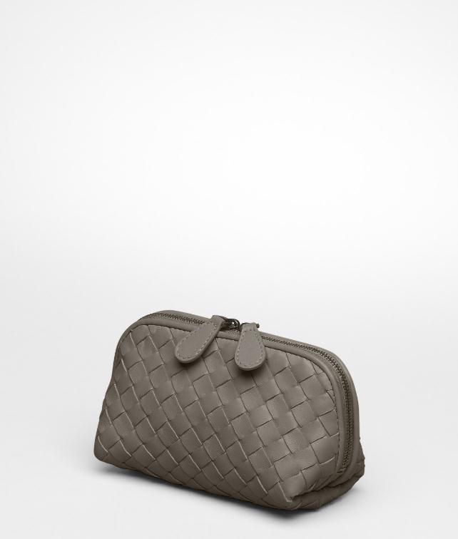 BOTTEGA VENETA Nero Intrecciato Nappa Cosmetic Case Other Leather Accessory D fp
