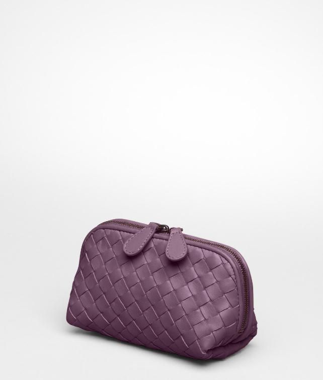 BOTTEGA VENETA Nero Intrecciato Nappa Cosmetic Case Other Leather Accessory D fp