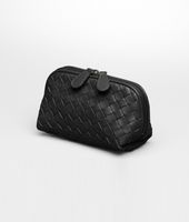 Bottega Veneta® Nero Intrecciato Nappa Cosmetic Case Bottega Veneta® Nero Intrecciato Nappa Cosmetic Case