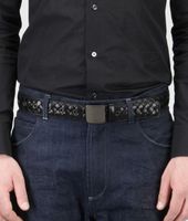 Bottega Veneta® Intrecciato Waxed Vitello Laque Belt Bottega Veneta® Intrecciato Waxed Vitello Laque Belt