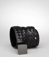 Bottega Veneta® Intrecciato Waxed Vitello Laque Belt Bottega Veneta® Intrecciato Waxed Vitello Laque Belt