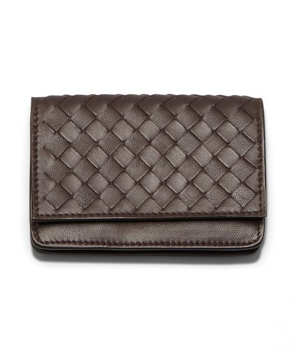 BOTTEGA VENETA - Kartenetui aus Nappaleder Intrecciato Ebano