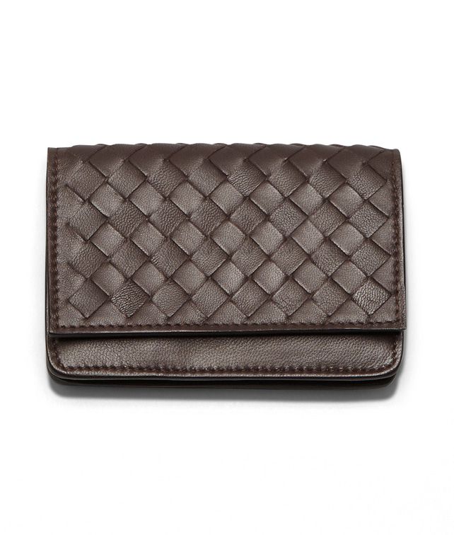 BOTTEGA VENETA CARD CASE IN EBANO INTRECCIATO NAPPA Card Case or Coin Purse U fp