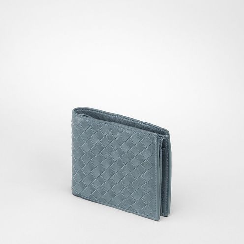 WalletSmall Leather GoodsLambskinBlue Bottega Veneta®
