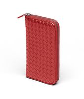 Bottega Veneta® Blood Intrecciato Nappa Zip Around Wallet Bottega Veneta® Blood Intrecciato Nappa Zip Around Wallet