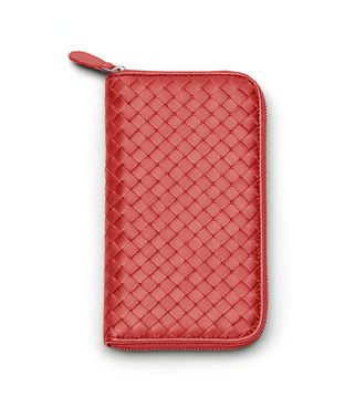 BOTTEGA VENETA - Blood Intrecciato Nappa Zip Around Wallet