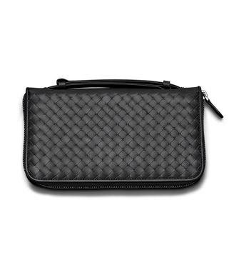 BOTTEGA VENETA - Nero Intrecciato VN Travel Document Case