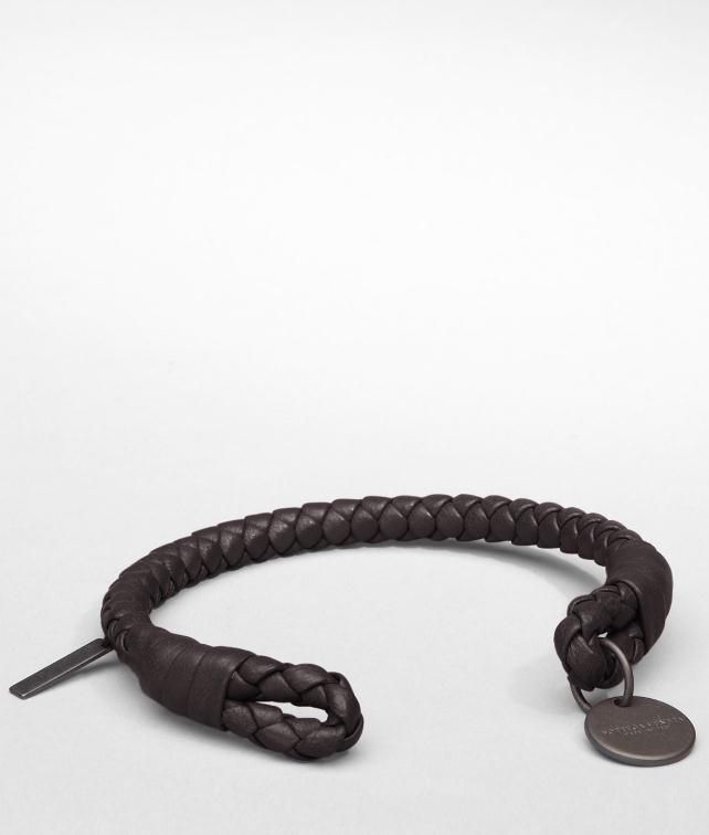 BOTTEGA VENETA Armband aus Nappaleder Intrecciato Nero Weiteres Leder Accessoire E fp
